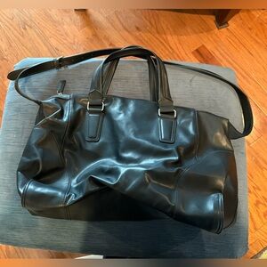 Large black weekender bag